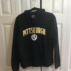 Pittsburgh Steelers Hooded Sweatshirt Adult Medium Black NFL Football